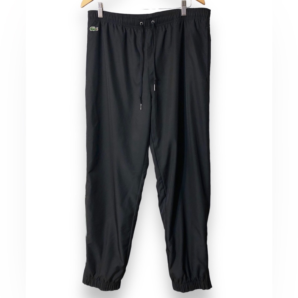 LACOSTE Black Warm Up Track Pants Joggers